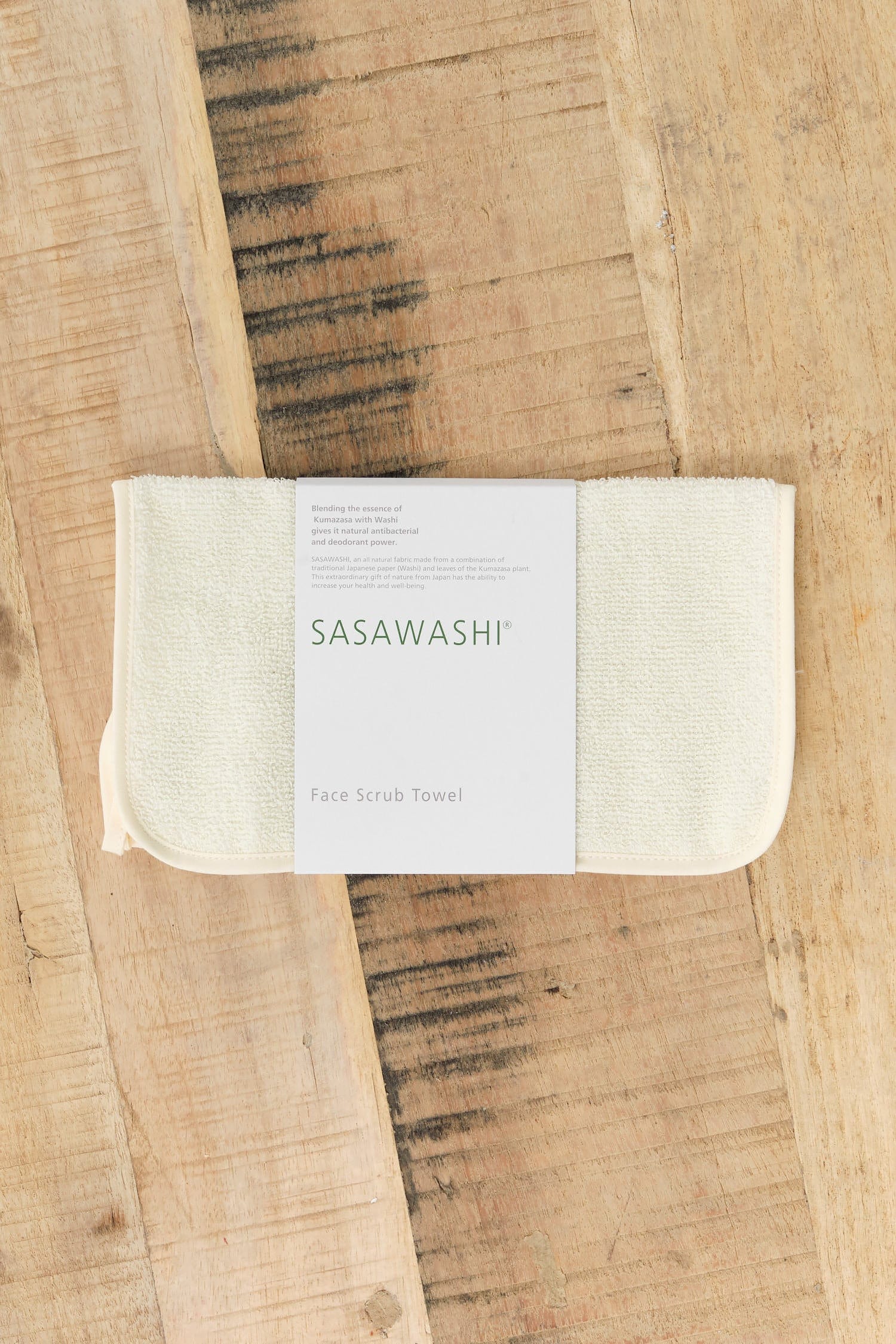 Sasawashi Home Bath Towels Sasawashi Face Scrub Towel Natural / 8" L X 7" W