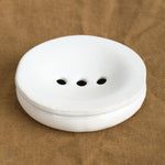 Virginia Sin Home Bath Accessories Peb Soap Dish Glossy White / 4.5" L X 3.75" W X 1" H