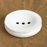 Virginia Sin Home Bath Accessories Peb Soap Dish Glossy White / 4.5" L X 3.75" W X 1" H