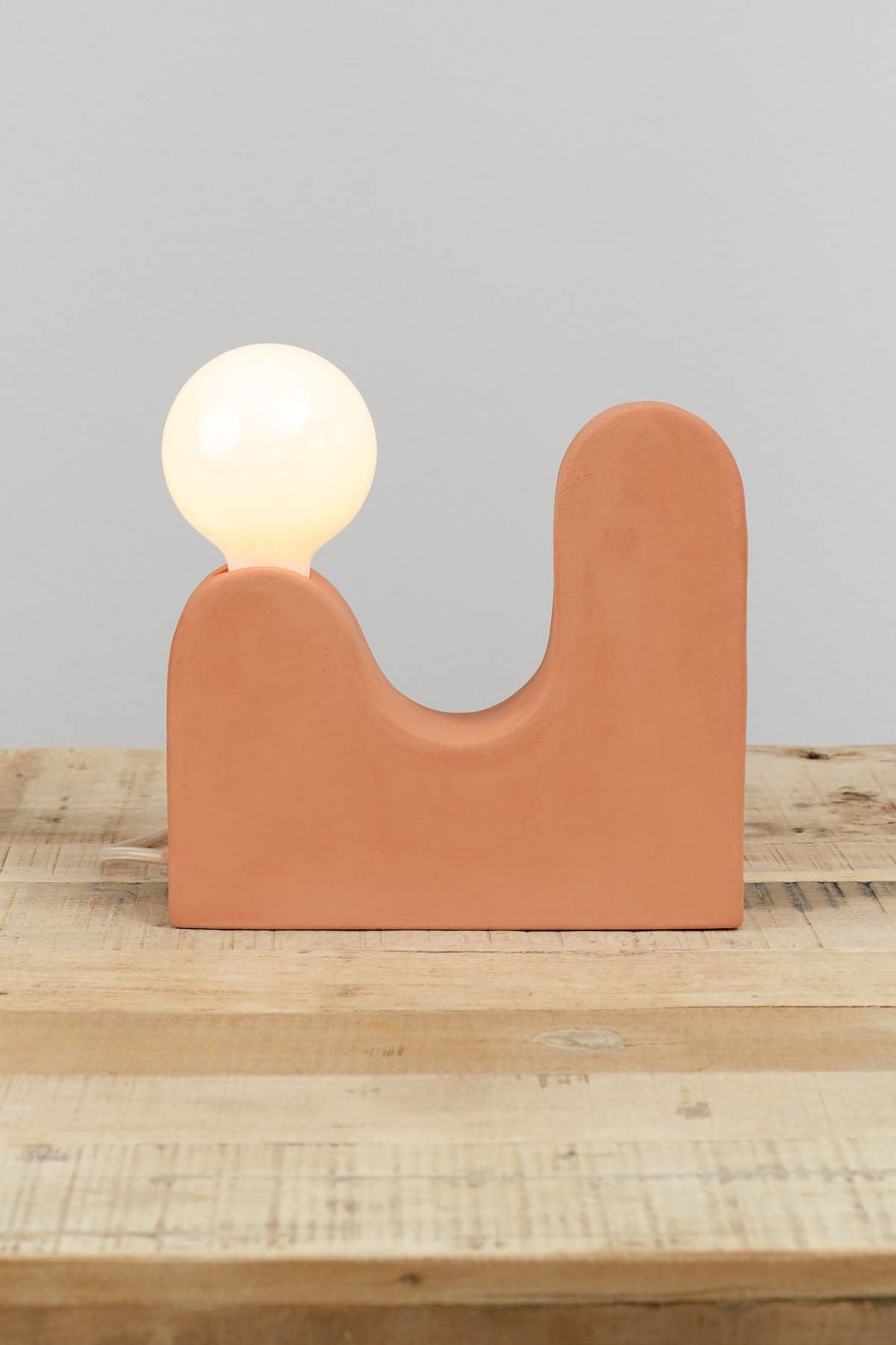 Virginia Sin Home Lamps Little Hills Table Lamp Terracotta / 10" L X 3.5" D X 8.5" H