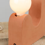 Virginia Sin Two Little Hills Table Light with Plug in Orange Terracotta
