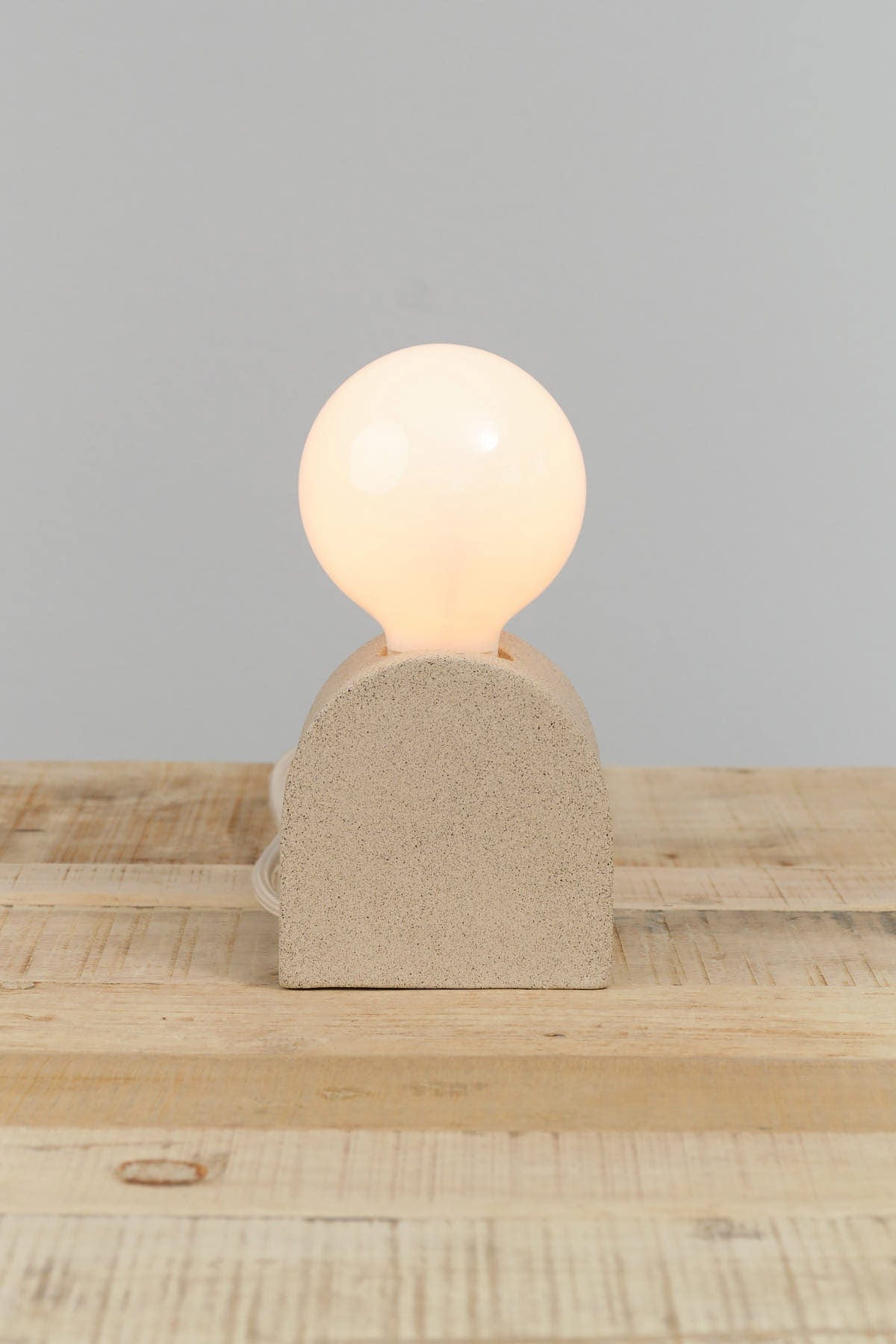 Virginia Sin Home Lamps Mima Table Lamp Sand / 4" L X 3.5" W X 8" H