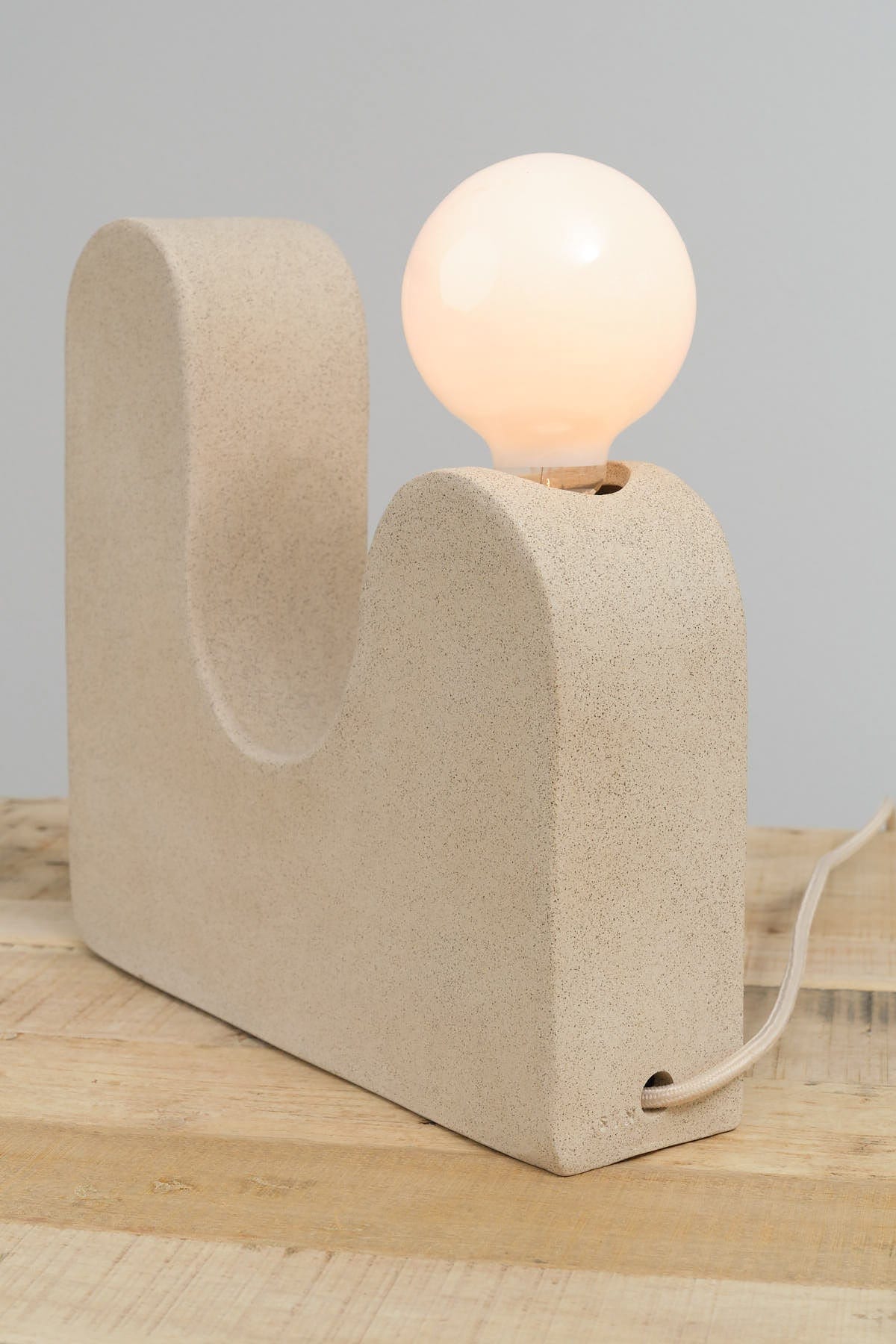 Virginia Sin Home Lamps Rolling Hills Table Lamp Sand / 13" W X 3.5" D X 12" H