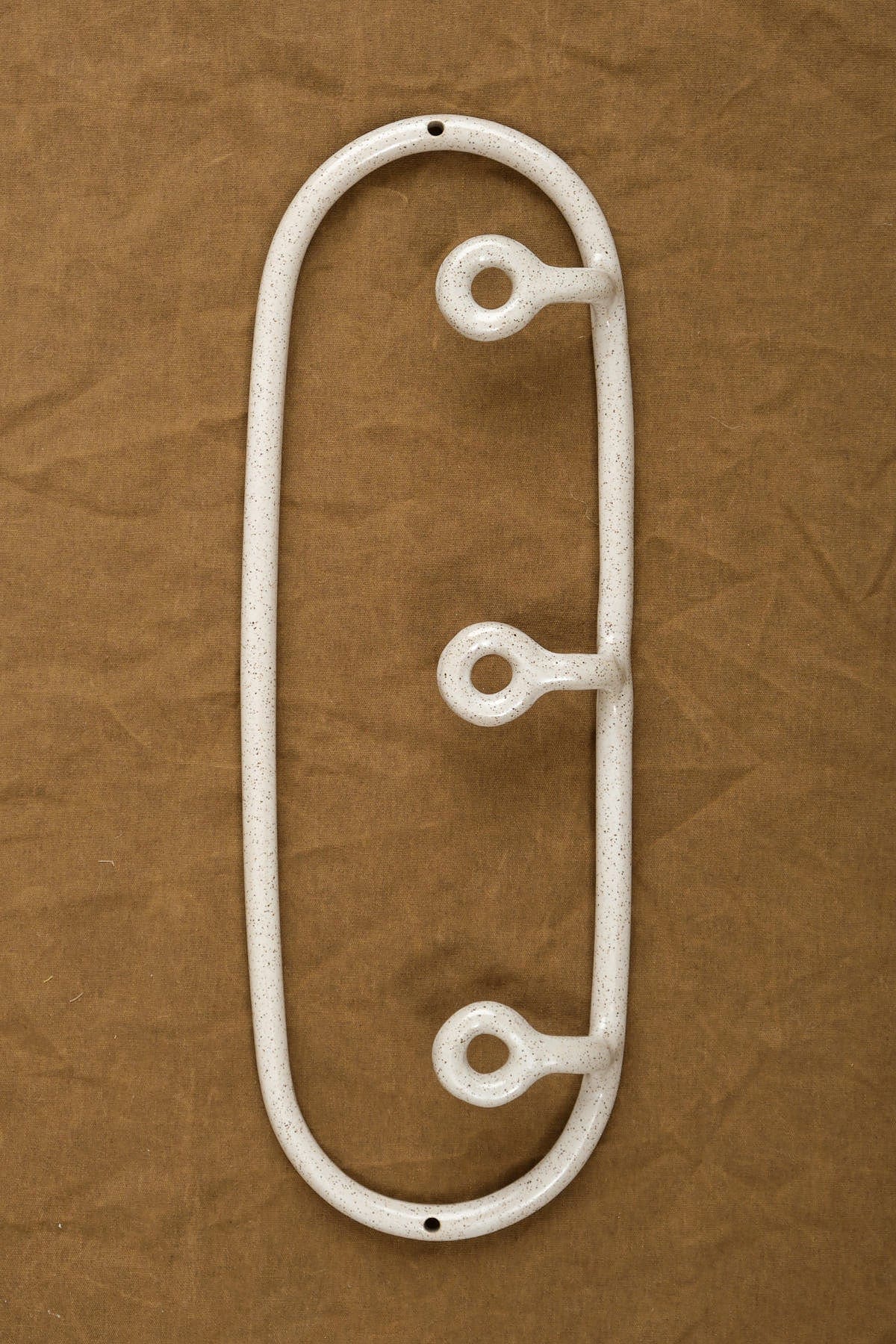 Virginia Sin Home Hooks Trio Coat Rack in Speckled White Speckled White / 20" L X 6.5" W X 2" H