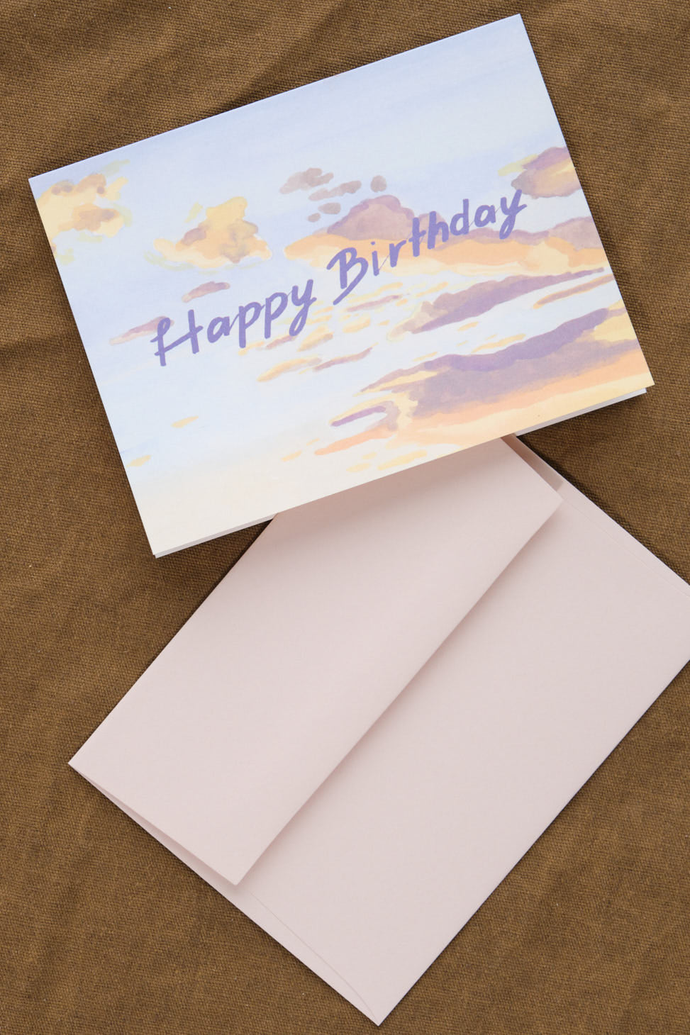 Happy Birthday Morning Sky Card with envelope
