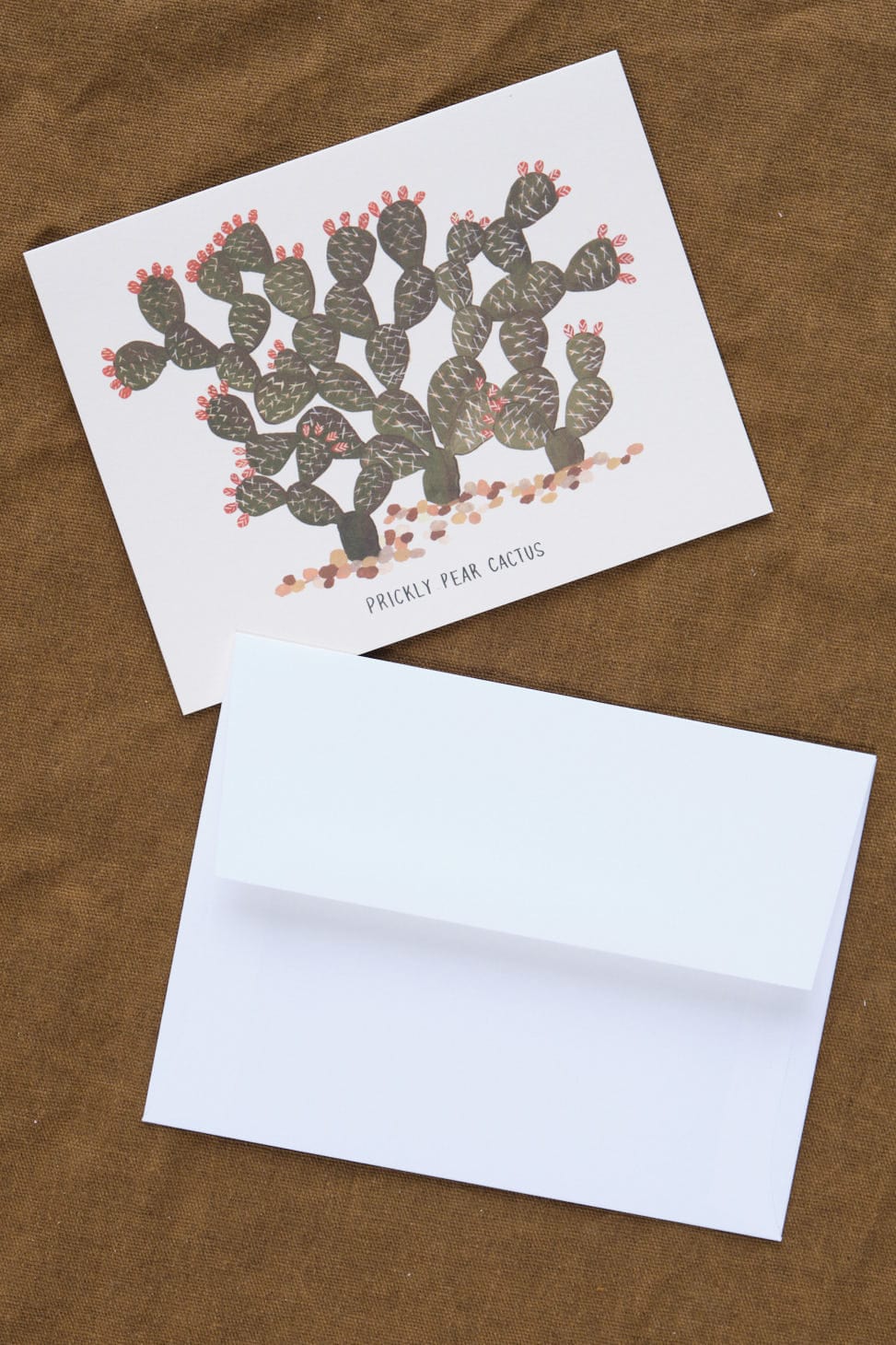 Small Adventure Craft Stationery Prickly Pear Cactus Card