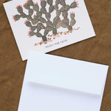 Small Adventure Craft Stationery Prickly Pear Cactus Card