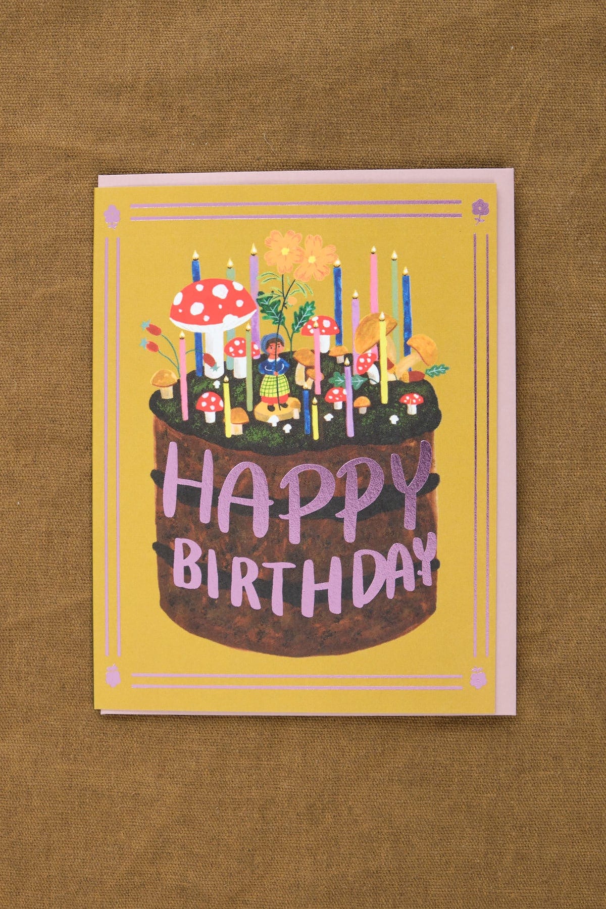 Small Adventure Craft Stationery Mushroom Cake Birthday Card