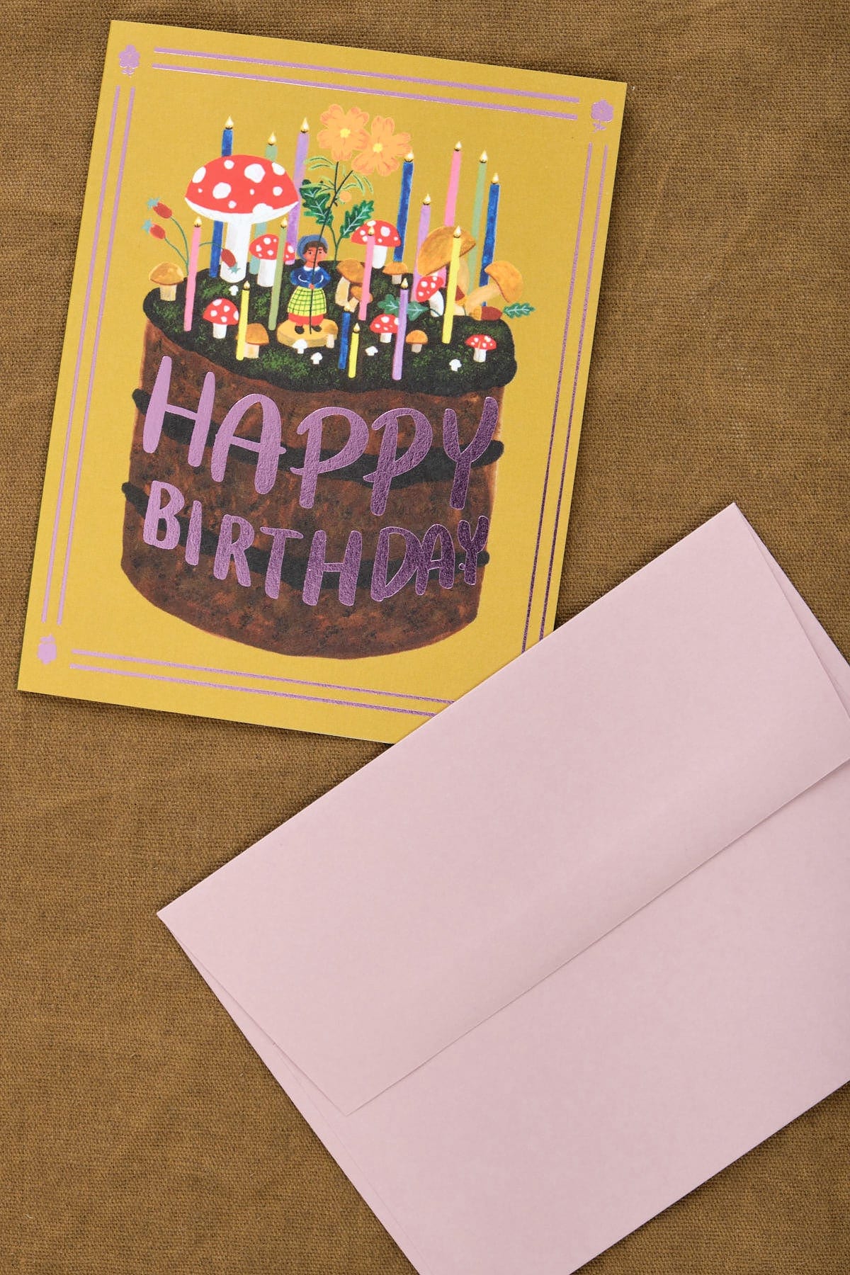 Small Adventure Craft Stationery Mushroom Cake Birthday Card
