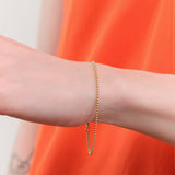 Stephanie Windsor Jewelry Bracelets Baby Ball Chain Bracelet 14K Yellow Gold / 7" Chain