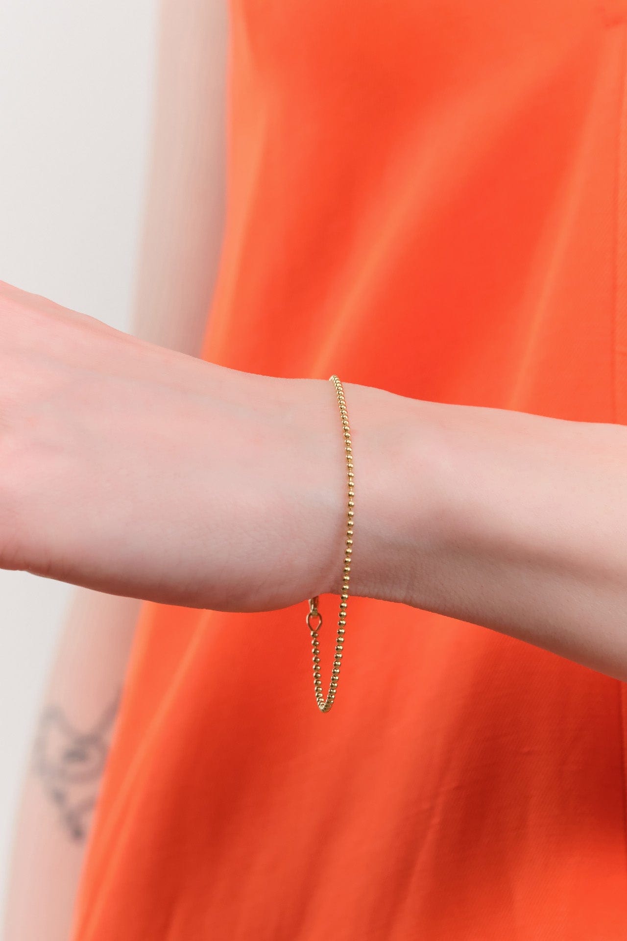 Stephanie Windsor Jewelry Bracelets Baby Ball Chain Bracelet 14K Yellow Gold / 7" Chain