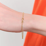 Stephanie Windsor Jewelry Bracelets Baby Ball Chain Bracelet 14K Yellow Gold / 7" Chain
