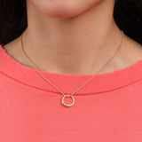 Stephanie Windsor Jewelry Necklaces Circle Charm Holder Clasp 14K Yellow Gold / Circle