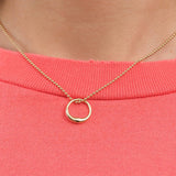 Stephanie Windsor Jewelry Necklaces Circle Charm Holder Clasp 14K Yellow Gold / Circle