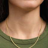 Stephanie Windsor Jewelry Necklaces Solid Gold Rope Chain Necklace 14K Yellow Gold / 18" Chain