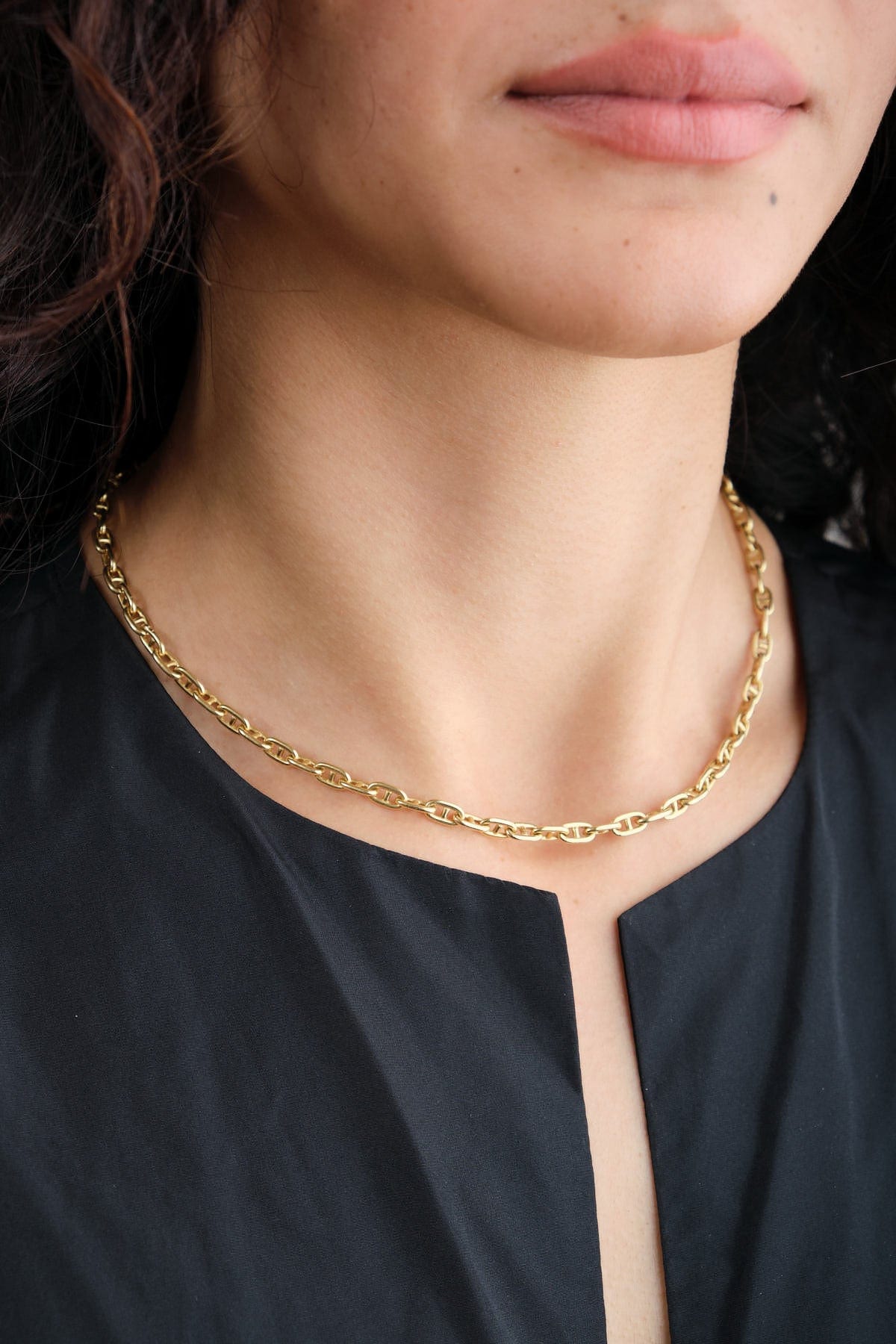 Stephanie Windsor Solid 14K Gold Marine Necklace