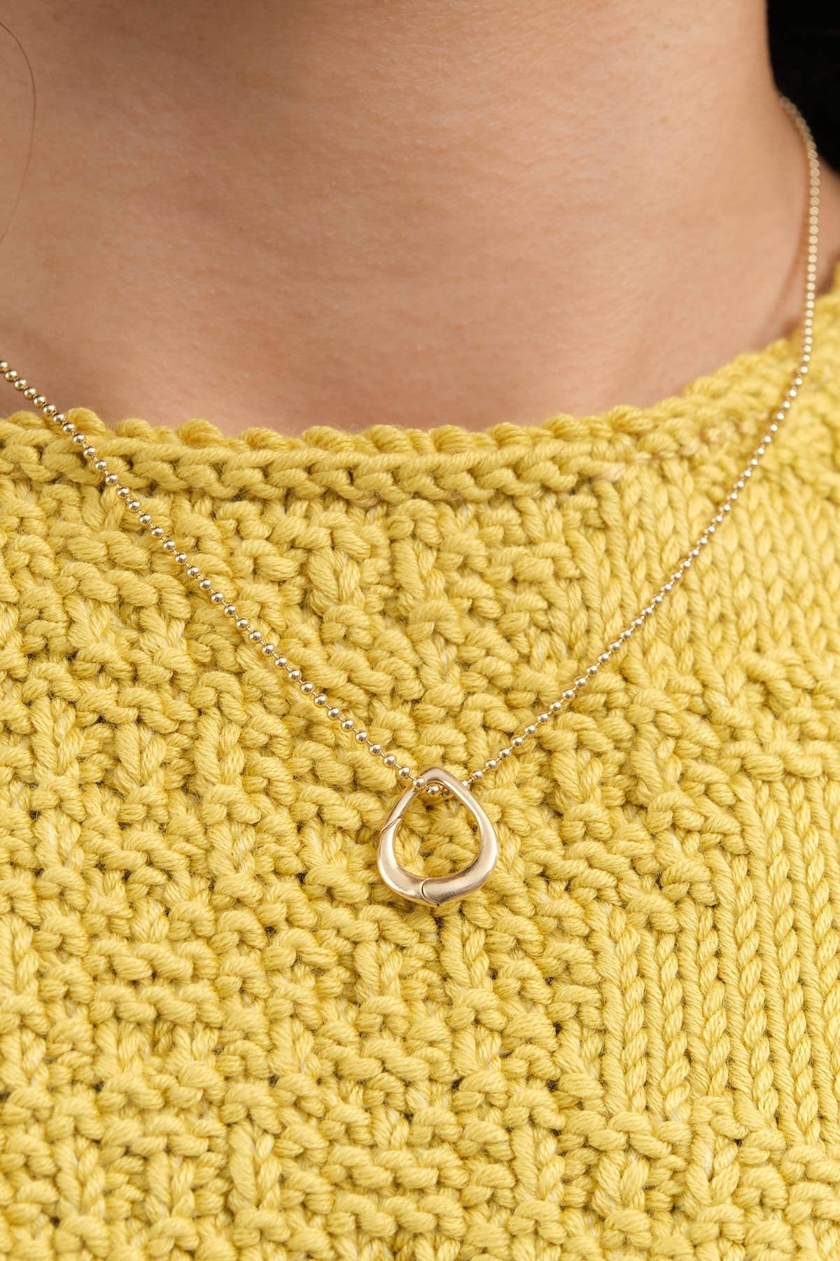 Stephanie Windsor Jewelry Necklaces Teardrop Charm Holder Clasp 14K Yellow Gold / Teardrop