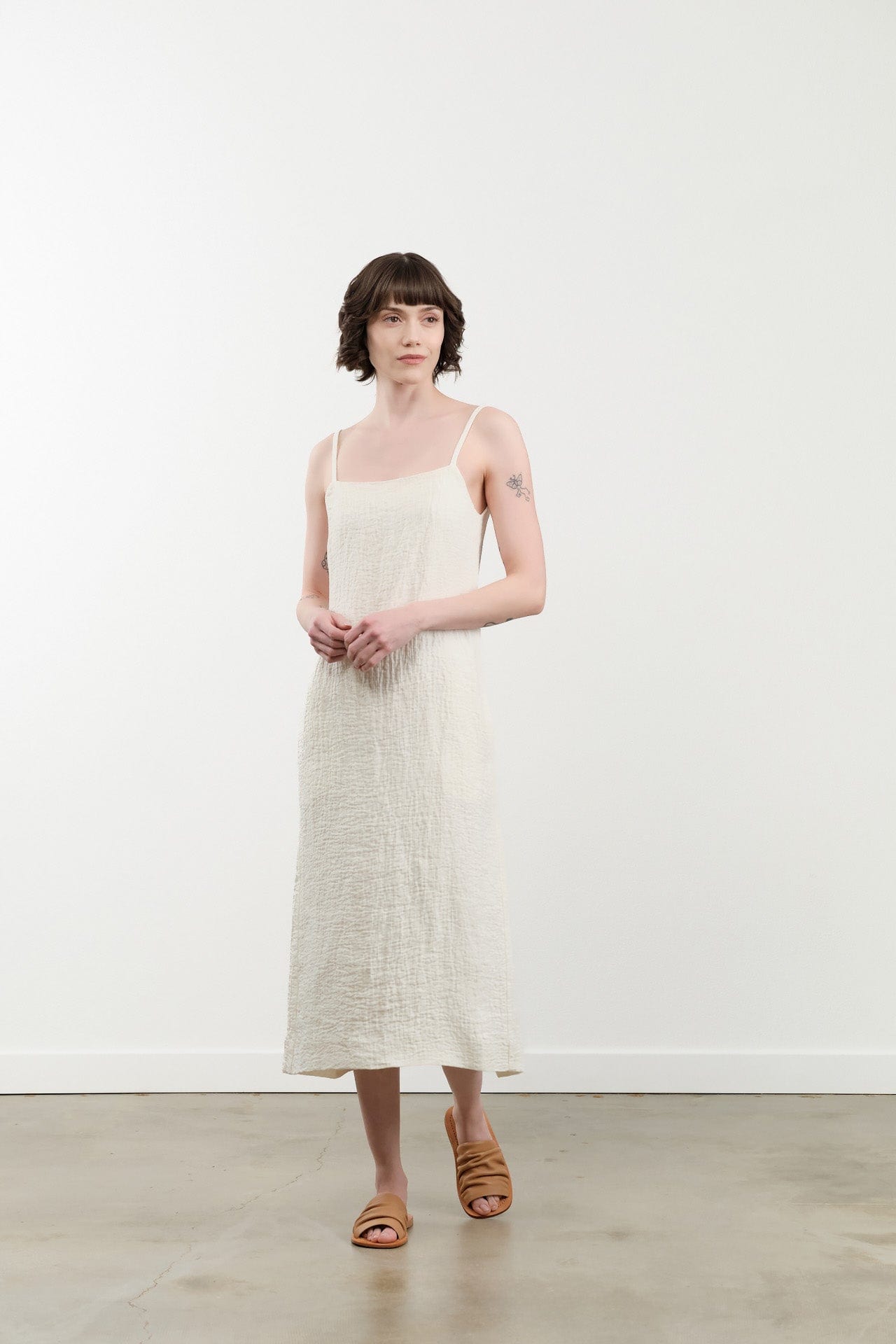 Studio Nicholson | Danae Dress UK 12 | Cotton | Parchment | Women's - Cedar & Hyde Mercantile Studio Nicholson | Danae Dress UK 12 | Cotton | Parchment | Women's - Cedar & Hyde Mercantile