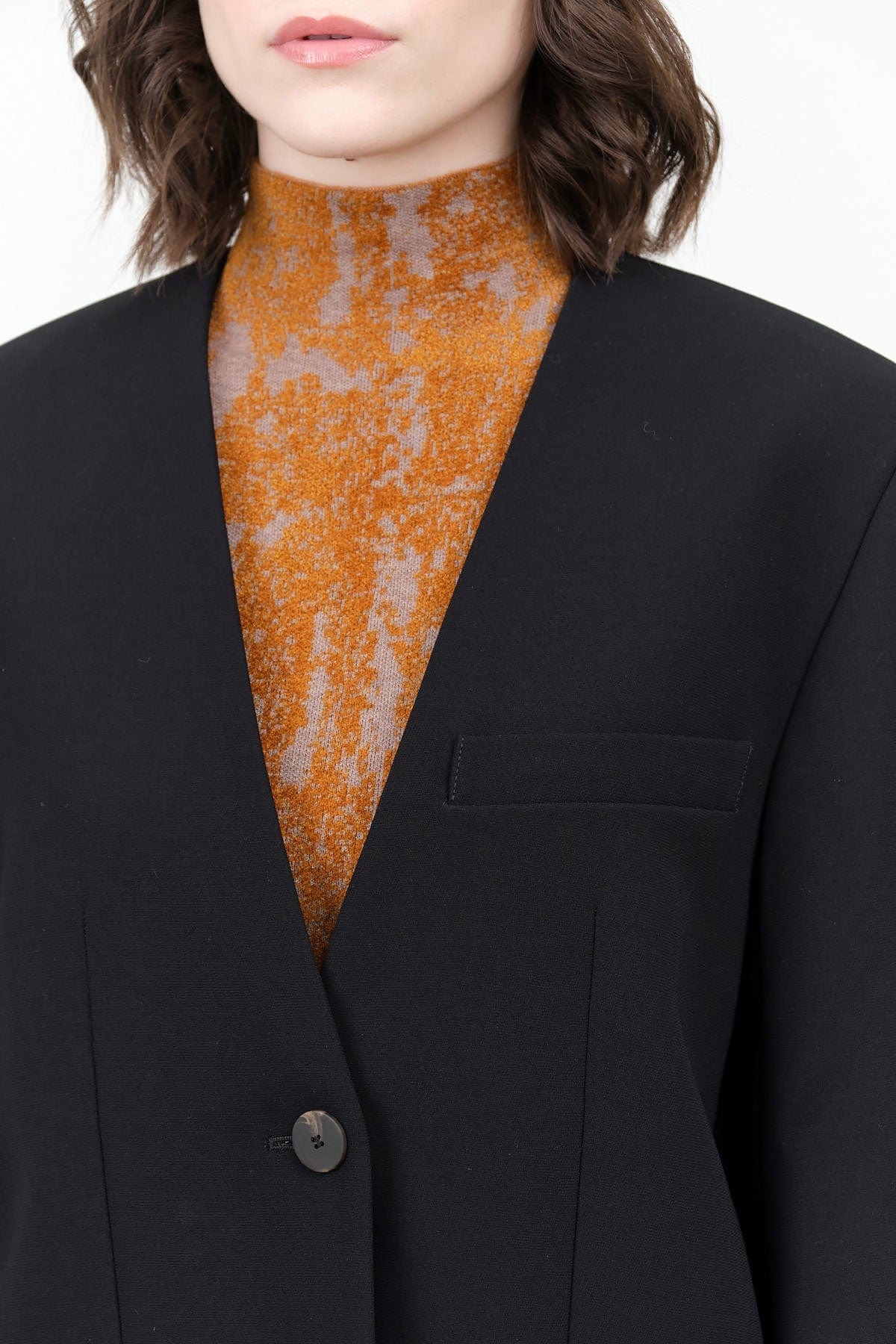 Studio Nicholson Apparel Womens Jackets Joyce Collarless Tailored Blazer
