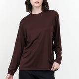 Studio Nicholson Apparel Womens Blouses Simmons Long Sleeve Top Chocolate Brown / UK 4