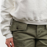 Sunray Sportswear Apparel Womens Lounge Hina Sweatshirt in Pigment Blanc de Blanc