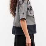 Suzusan Apparel Womens Blouses Cotton Gingham Check Half Sleeve Blouse