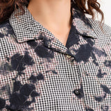 Suzusan Apparel Womens Blouses Cotton Gingham Check Half Sleeve Blouse