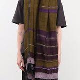 Tamaki Niime Accessories Scarves Big Roots Shawl in Aubergine Aubergine / One Size