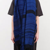 Tamaki Niime Accessories Scarves Big Roots Shawl in Cobalt Cobalt / One Size