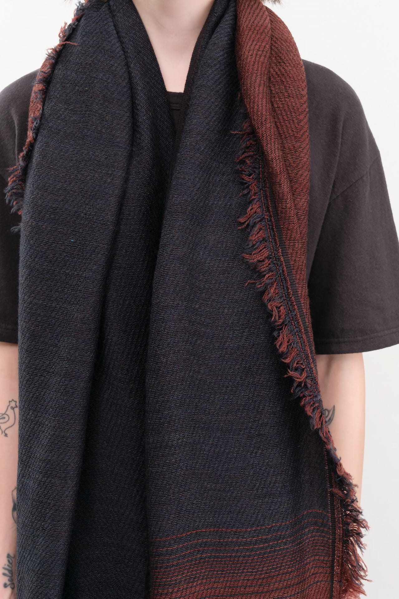 Tamaki Niime Accessories Scarves Big Roots Shawl in Dusk Dusk / One Size