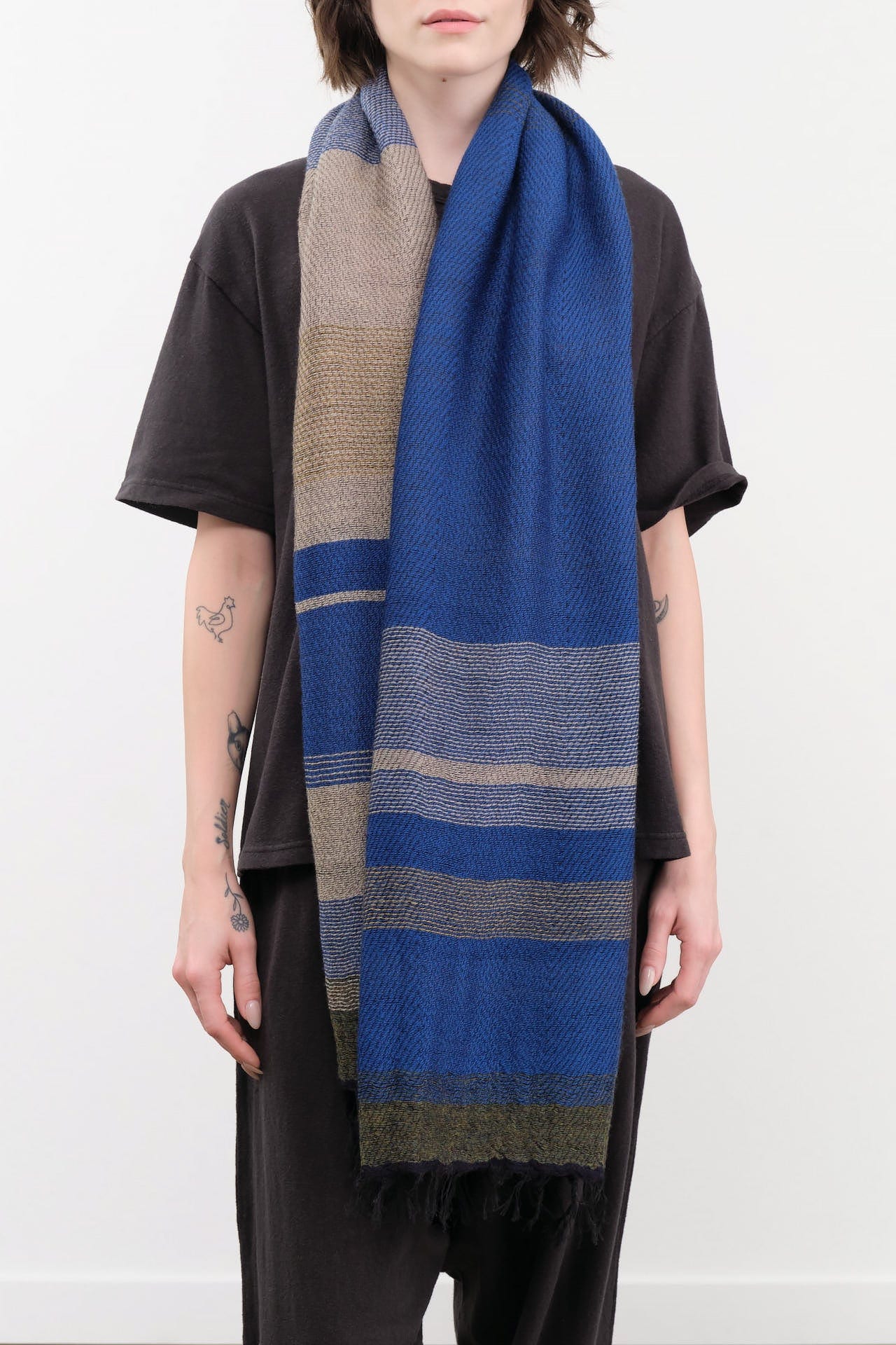 Tamaki Niime Accessories Scarves Small Roots Shawl in Riverbed Riverbed / One Size