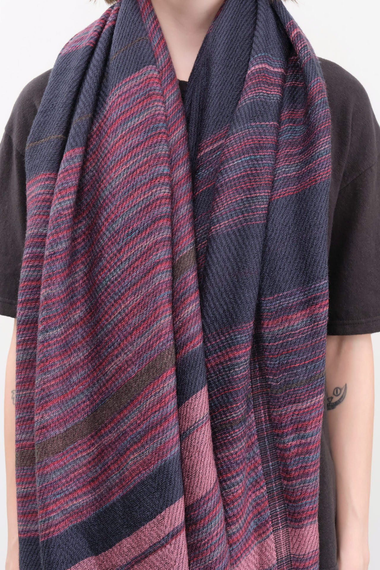 Tamaki Niime Accessories Scarves Big Roots Shawl in Sakura Sakura / One Size
