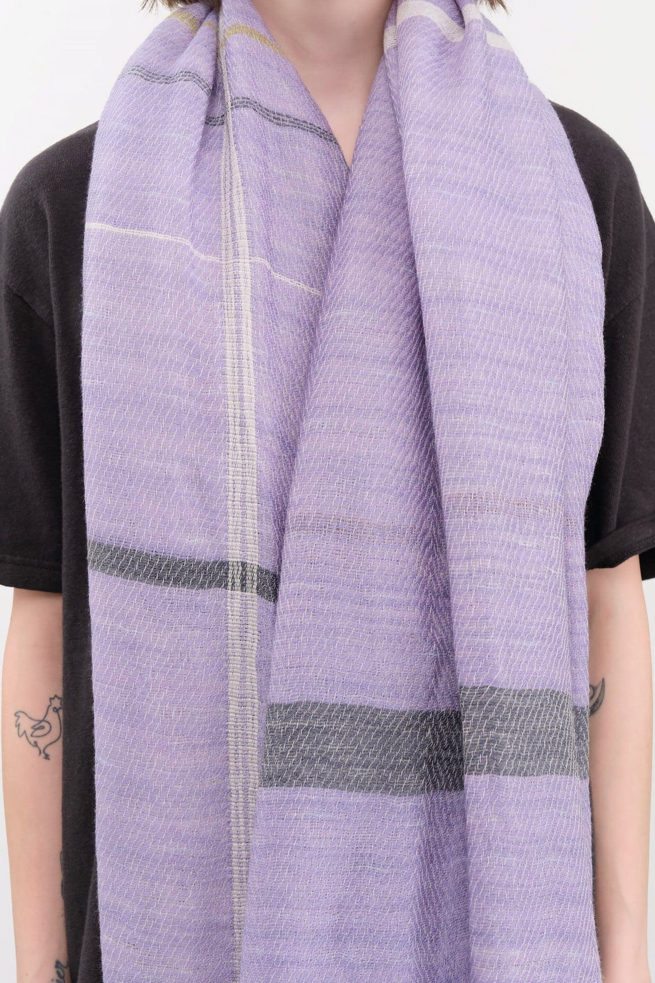 Tamaki Niime Accessories Scarves Big Roots Shawl in Wisteria Wisteria / One Size