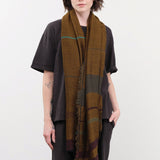 Tamaki Niime Accessories Scarves Small Roots Shawl in Kelp Kelp / One Size