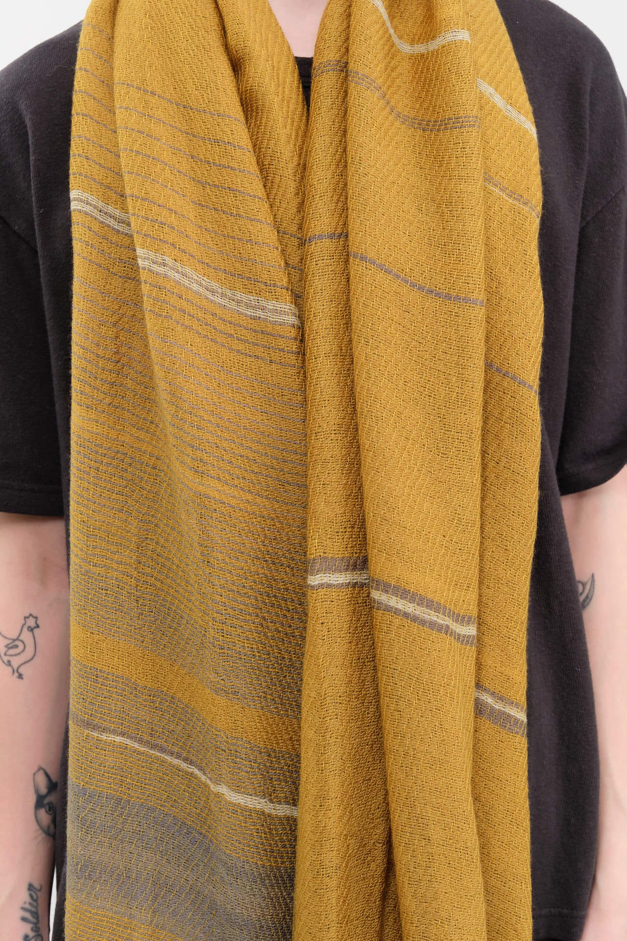 Tamaki Niime Accessories Scarves Small Roots Shawl in Lichen Lichen / One Size