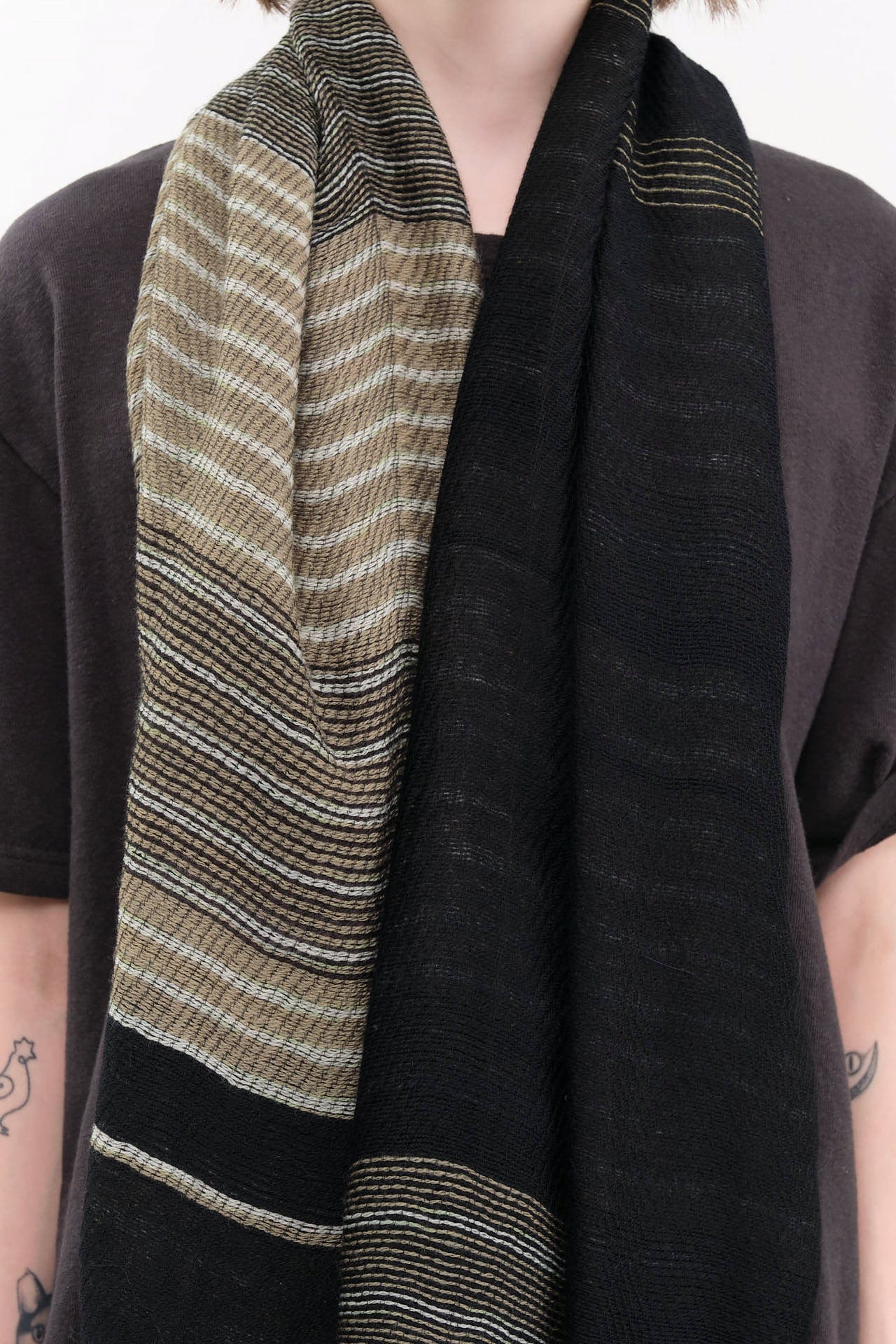 Tamaki Niime Accessories Scarves Small Roots Shawl in Sage Sage / One Size