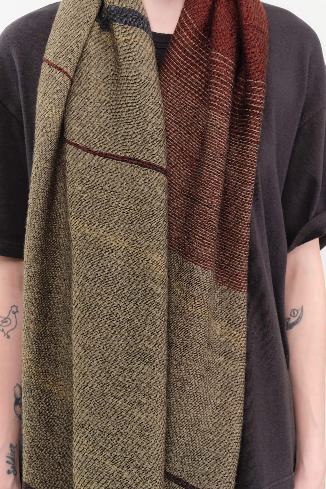 Tamaki Niime Accessories Scarves Small Roots Shawl in Sequoia Sequoia / One Size