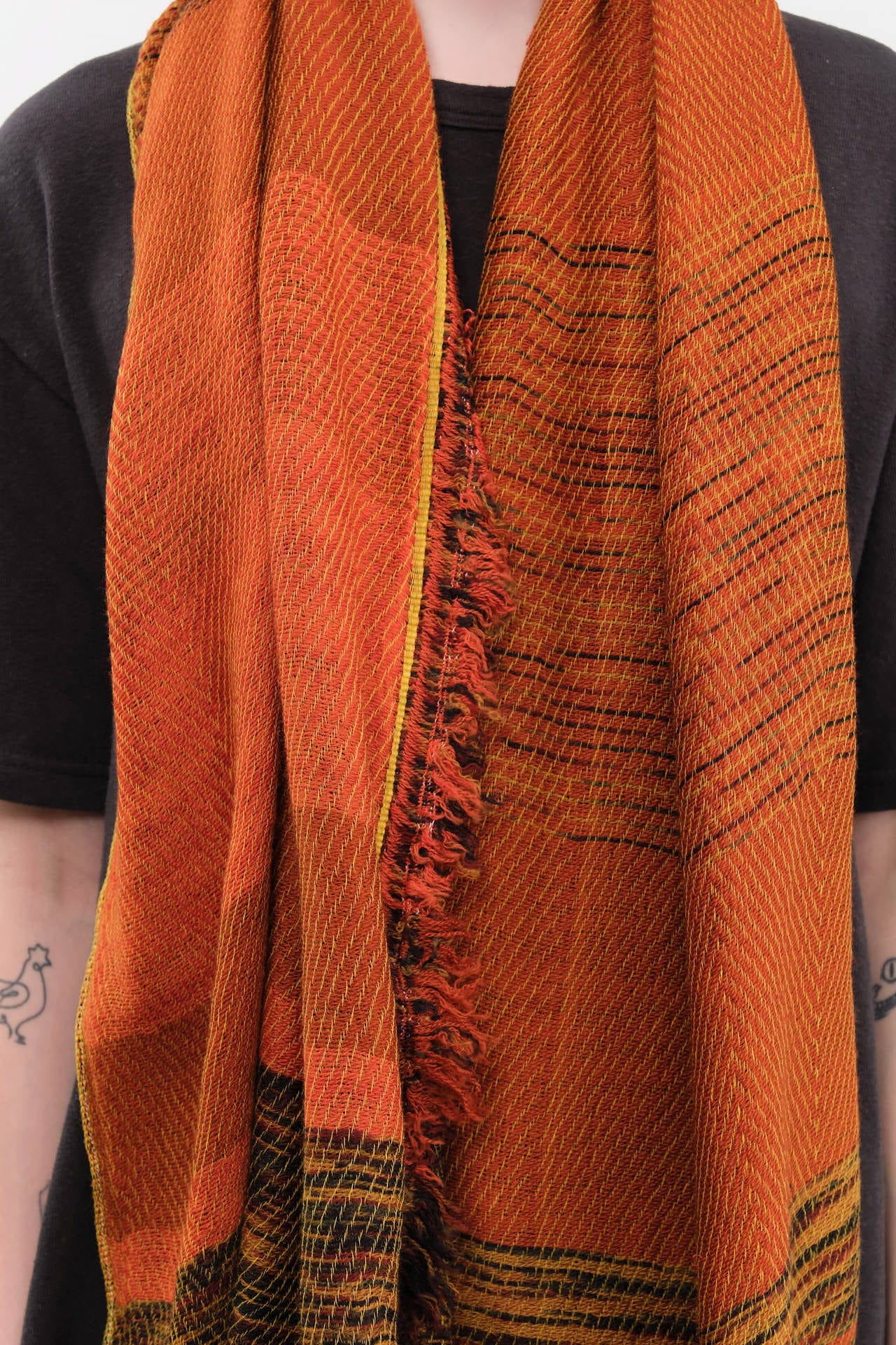 Tamaki Niime Accessories Scarves Small Roots Shawl in Umber Umber / One Size
