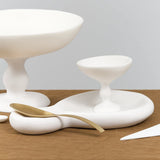 Tina Frey Designs Home Kitchen Serving Amoeba Double Bowl White / 12.5″ L X 8″ W X 1.5″ H