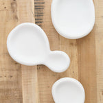 Tina Frey Designs Home Kitchen Serving Amoeba Double Bowl White / 12.5″ L X 8″ W X 1.5″ H