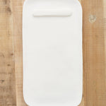 Tina Frey Designs Home Kitchen Serving Sculpt Large Serving Board with Cheese Spreader White / 17.5" L X 9.5" W X 0.75" H