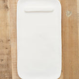 Tina Frey Designs Home Kitchen Serving Sculpt Large Serving Board with Cheese Spreader White / 17.5" L X 9.5" W X 0.75" H