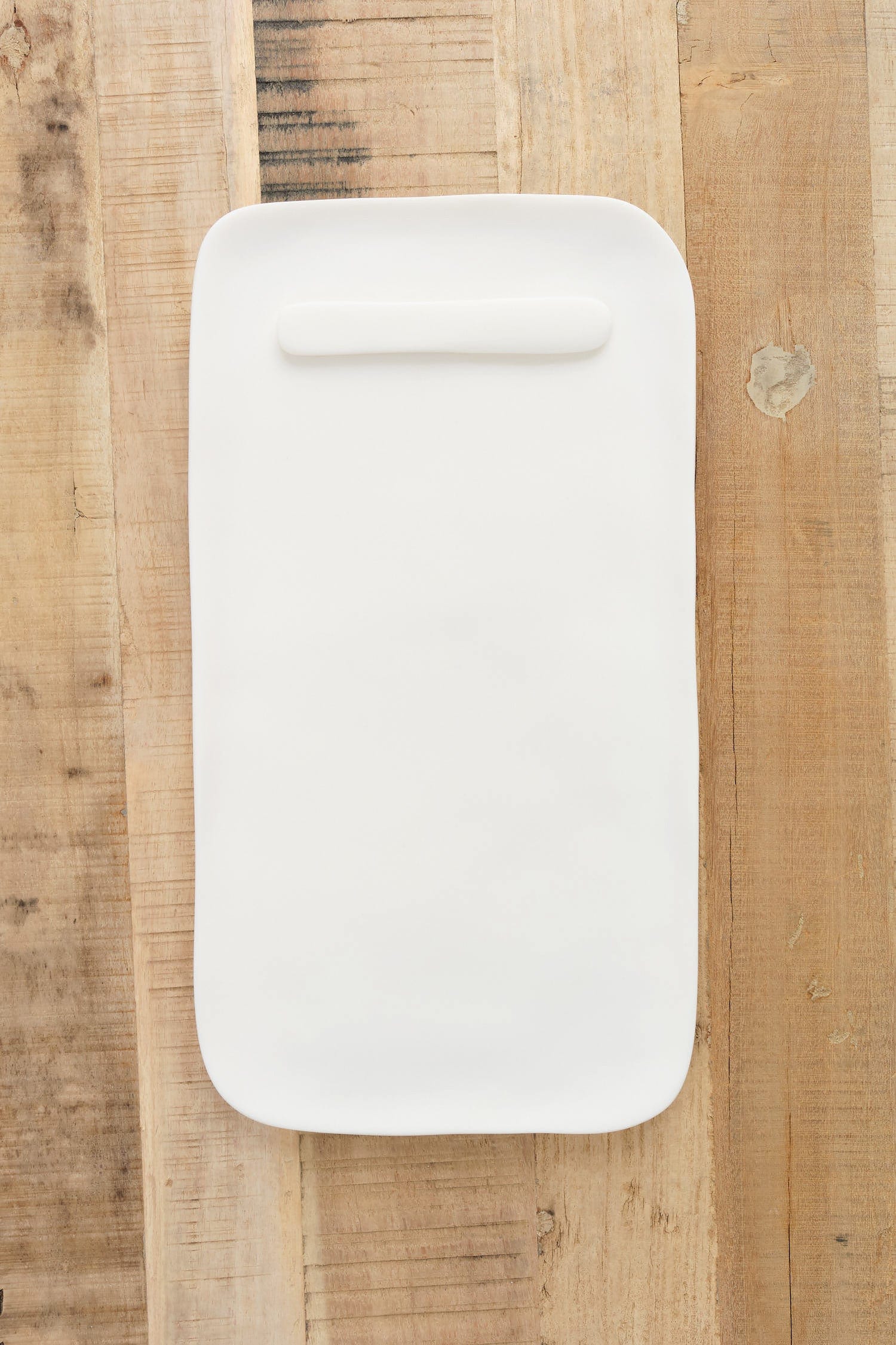 Tina Frey Designs Home Kitchen Serving Sculpt Large Serving Board with Cheese Spreader White / 17.5" L X 9.5" W X 0.75" H