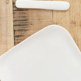 Tina Frey Designs Home Kitchen Serving Sculpt Large Serving Board with Cheese Spreader White / 17.5" L X 9.5" W X 0.75" H