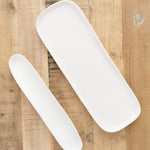 Tina Frey Designs Home Kitchen Serving Sculpt Olive Dish White / 12" L X 2.5" W X 1" H