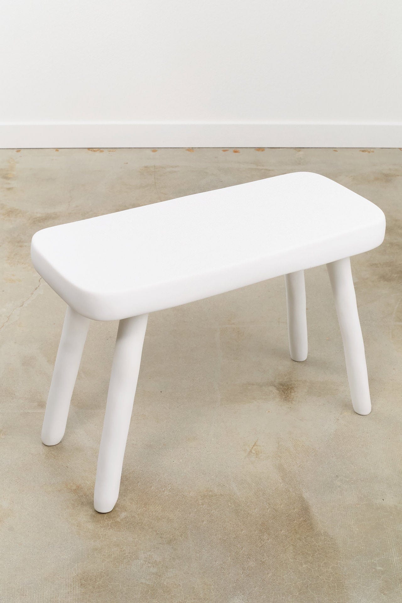 Tina Frey Designs Home Objects Sculpt Petite Bench White / 27" L X 12" W X 18" H
