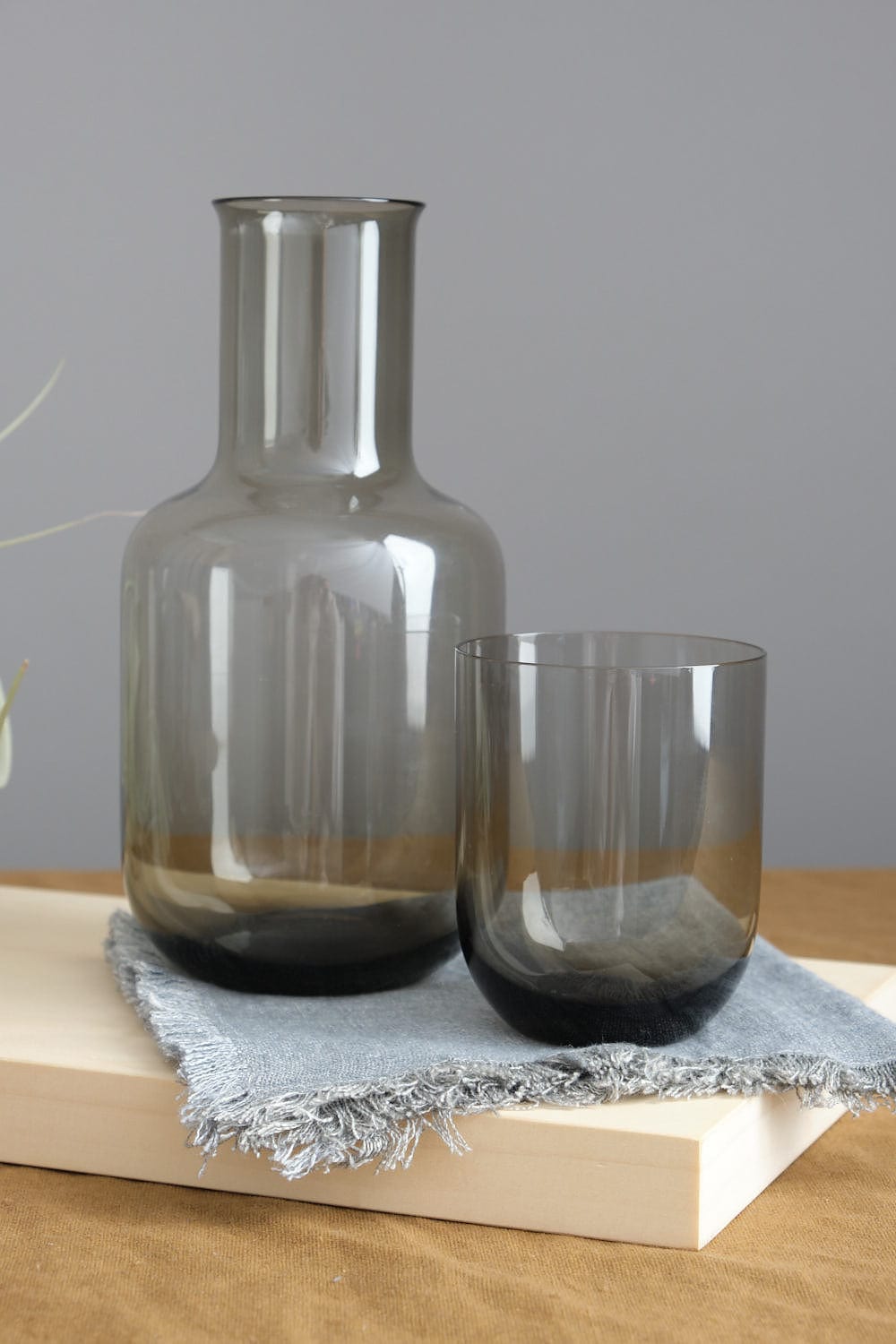 Toyo Sasaki Glass Home Kitchen Glassware Glass Decanter and Cup Set