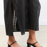 Two NY Apparel Womens Dresses Long Grid Caftan Black / One Size