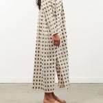 Two NY Apparel Womens Dresses Long Ikat Caftan Cream/Brown / One Size