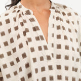 Two NY Apparel Womens Dresses Long Ikat Caftan Cream/Brown / One Size